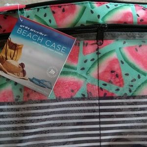 Water resistant beach case with a touchscreen